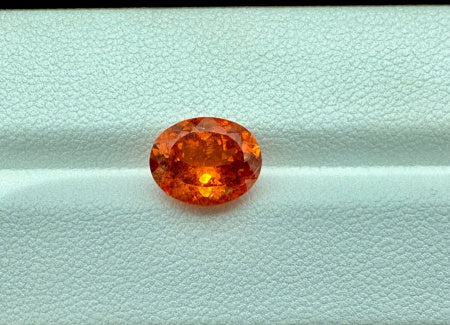 Faceted spessartite orange garnet